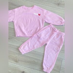 Zara Pink Sweatshirt and Joggers Set like new worn once